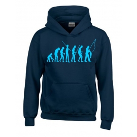 ANGELN - FISCHEN  Evolution Kinder Sweatshirt mit Kapuze HOODIE 