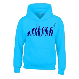 ANGELN - FISCHEN  Evolution Kinder Sweatshirt mit Kapuze HOODIE 