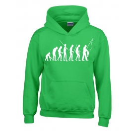 ANGELN - FISCHEN  Evolution Kinder Sweatshirt mit Kapuze HOODIE 