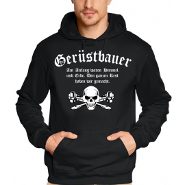 GERÜSTBAUER T-Shirt oder Kapuzensweatshirt, schwarz Gr.S M L XL 