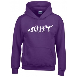 Mädchen Karate KICKBOXEN Evolution Kinder Sweatshirt mit Kapuze 