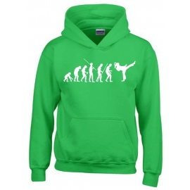 Mädchen Karate KICKBOXEN Evolution Kinder Sweatshirt mit Kapuze 