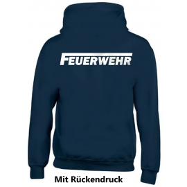 FEUERWEHR reflektierender Druck  Sweatshirt mit Kapuze HOODIE Gr