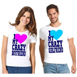 I Love My Crazy Girlfriend & I Love My Crazy Boyfriend  T-Shirt 