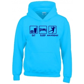 EAT SLEEP HANDBALL Kinder Sweatshirt mit Kapuze HOODIE Kids Gr.1