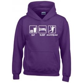 EAT SLEEP HANDBALL Kinder Sweatshirt mit Kapuze HOODIE Kids Gr.1