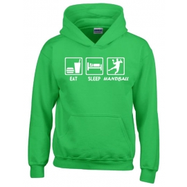 EAT SLEEP HANDBALL Kinder Sweatshirt mit Kapuze HOODIE Kids Gr.1