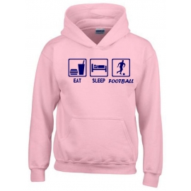 EAT SLEEP FUSSBALL Kinder Sweatshirt mit Kapuze HOODIE Kids Gr.1