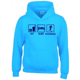 EAT SLEEP FUSSBALL Kinder Sweatshirt mit Kapuze HOODIE Kids Gr.1