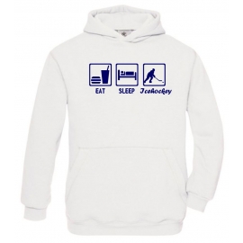 EAT SLEEP Icehockey Kinder Sweatshirt mit Kapuze HOODIE Kids Gr.