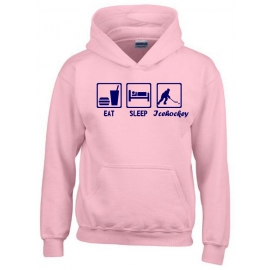 EAT SLEEP Icehockey Kinder Sweatshirt mit Kapuze HOODIE Kids Gr.