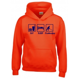 EAT SLEEP Icehockey Kinder Sweatshirt mit Kapuze HOODIE Kids Gr.