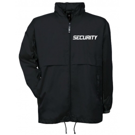 SECURITY - Regenjacke - reflektierender Druck schwarz S M L XL XXL XXXL für den Sicherheitsdienst