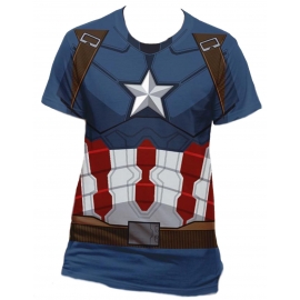 Captain America CA Sublimated civil war Logo Marvel Comics -  T-Shirt, GR.S M L XL XXL