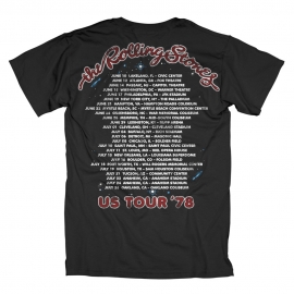 The Rolling Stones US TOUR 78 Druck vorne und hinten T-Shirt schwarz Gr. S M L XL XXL