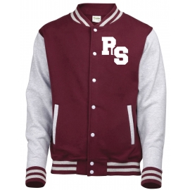 College Jacke mit Deinem Namen, Initialen, Verein weißer Ärmel in black, red, blue, grey, navy, lila, pink, green, wine Size  XS S M L XL XXL  Individueller Druck