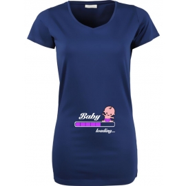 Baby loading…   T-Shirt für Schwangere - Mama LONG SHIRT Extra Langes Strech T-Shirt XS S M L XL XXL