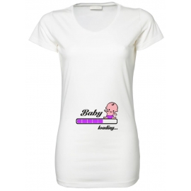 Baby loading…   T-Shirt für Schwangere - Mama LONG SHIRT Extra Langes Strech T-Shirt XS S M L XL XXL