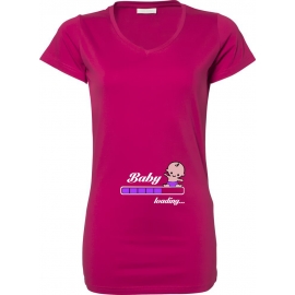 Baby loading…   T-Shirt für Schwangere - Mama LONG SHIRT Extra Langes Strech T-Shirt XS S M L XL XXL