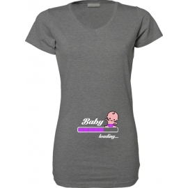 Baby loading…   T-Shirt für Schwangere - Mama LONG SHIRT Extra Langes Strech T-Shirt XS S M L XL XXL