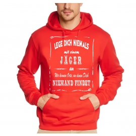 JÄGER Sweatshirt mit Kapuze Hoodie - Lege Dich niemals mit einem JÄGER an ! Wir kennen Orte, an denen Dich niemand findet ! S M L XL 2XL 3XL 4XL 5XL