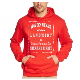 LANDWIRT Sweatshirt mit Kapuze Hoodie - Lege Dich niemals mit einem LANDWIRT an ! Wir kennen Orte, an denen Dich niemand findet ! S M L XL 2XL 3XL 4XL 5XL