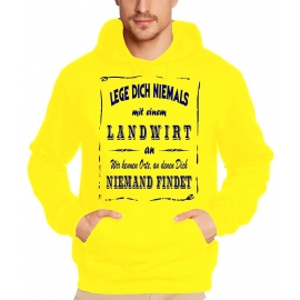 LANDWIRT Sweatshirt mit Kapuze Hoodie - Lege Dich niemals mit einem LANDWIRT an ! Wir kennen Orte, an denen Dich niemand findet ! S M L XL 2XL 3XL 4XL 5XL