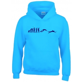 SCHWIMMEN Evolution Kinder Sweatshirt mit Kapuze HOODIE Kids Gr.128 - 164 cm