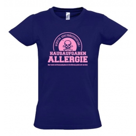 HAUSAUFGABEN ALLERGIE - Vorsicht Gesundheitsgefahr ! Nicht mit Hausaufgaben in Verbindung bringen ! Kinder T-Shirt Kids Gr.128 - 164 cm