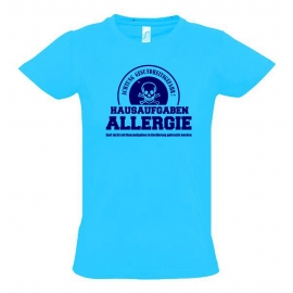 HAUSAUFGABEN ALLERGIE - Vorsicht Gesundheitsgefahr ! Nicht mit Hausaufgaben in Verbindung bringen ! Kinder T-Shirt Kids Gr.128 - 164 cm