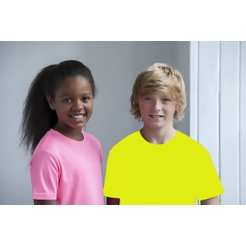 NEON KINDER SPORT NEONT-SHIRTS  - Neongelb, Neongrün, Neonpink, Neonorange Kinder Funktionsshirts Trikot für alle Sportarten 3 bis 14 Jahre