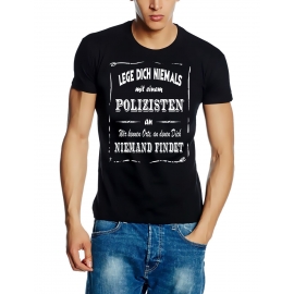 Polizei Sweatshirt mit Kapuze Hoodie - Lege Dich niemals mit einem Polizisten an ! Wir kennen Orte, an denen Dich niemand findet ! S M L XL 2XL 3XL 4XL 5XL