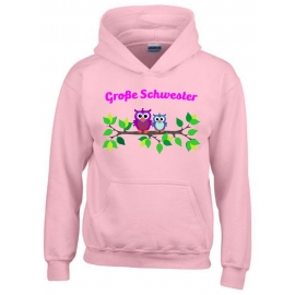 Grosse Schwester ! Mädchen Geschwister Sweatshirt mit Kapuze HOODIE Kids Gr.128 - 164 cm Voltegieren, SpringGeschwister, Reitunterricht, Reiturnier