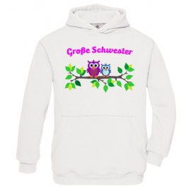 Grosse Schwester ! Mädchen Geschwister Sweatshirt mit Kapuze HOODIE Kids Gr.128 - 164 cm Voltegieren, SpringGeschwister, Reitunterricht, Reiturnier