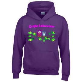 Grosse Schwester ! Mädchen Geschwister Sweatshirt mit Kapuze HOODIE Kids Gr.128 - 164 cm Voltegieren, SpringGeschwister, Reitunterricht, Reiturnier