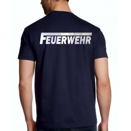 FEUERWEHR T-Shirt reflektierender Druck vorne + hinten  S M L XL 2XL 3XL 4XL 5XL FF BF