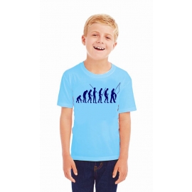 ANGELN - FISCHEN  Evolution Kinder T-Shirt Kids Gr.128 - 164 cm