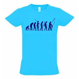 ANGELN - FISCHEN  Evolution Kinder T-Shirt Kids Gr.128 - 164 cm