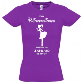 Echte Prinzessinnen wurden im Januar geboren ! Mädchen Geburtstag T-SHIRT Kids Gr.128 - 164 cm Prinzessin Birthday Party Feiern