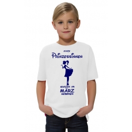 Echte Prinzessinnen wurden im März geboren ! Mädchen Geburtstag T-SHIRT Kids Gr.128 - 164 cm Prinzessin Birthday Party Feiern