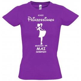 Echte Prinzessinnen wurden im Mai geboren ! Mädchen Geburtstag T-SHIRT Kids Gr.128 - 164 cm Prinzessin Birthday Party Feiern