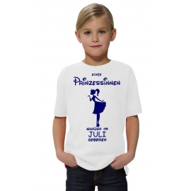 Echte Prinzessinnen wurden im Juli geboren ! Mädchen Geburtstag T-SHIRT Kids Gr.128 - 164 cm Prinzessin Birthday Party Feiern