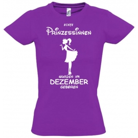 Echte Prinzessinnen wurden im Dezember geboren ! Mädchen Geburtstag T-SHIRT Kids Gr.128 - 164 cm Prinzessin Birthday Party Feiern