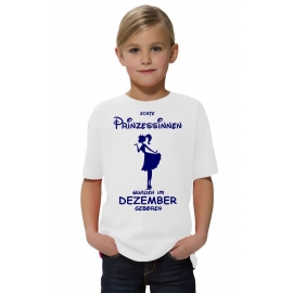 Echte Prinzessinnen wurden im Dezember geboren ! Mädchen Geburtstag T-SHIRT Kids Gr.128 - 164 cm Prinzessin Birthday Party Feiern