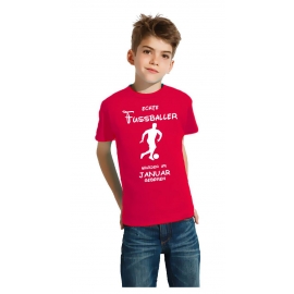 Echte FUSSBALLER wurden im Januar geboren ! Jungen + Mädchen Geburtstag Kinder T-Shirt Kids Gr.128 - 164 cm FUSSBALL Birthday Party Feiern