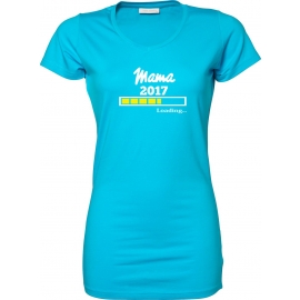 Mama 2017 Loading  T-Shirt für Schwangere - Mama LONG SHIRT Extra Langes Strech T-Shirt XS S M L XL XXL