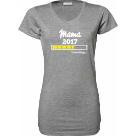 Mama 2017 Loading  T-Shirt für Schwangere - Mama LONG SHIRT Extra Langes Strech T-Shirt XS S M L XL XXL