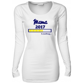 Mama 2017 Loading …  T-Shirt für Schwangere Mama LONGSHIRT Extra Langes Strech Langarm T-Shirt XS S M L XL XXL