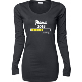 Mama 2018 Loading …  T-Shirt für Schwangere Mama LONGSHIRT Extra Langes Strech Langarm T-Shirt XS S M L XL XXL