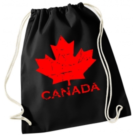 Canada Vintage GYMBAG AHORN KANADA hellgrau, schwarz, rot, weiss, sky Rucksack Gymsac Back pack Ranzen